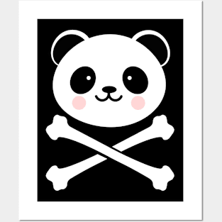 CUTE PANDA JOLLY ROGER Posters and Art